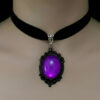 Velvet choker in purple