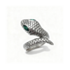 Jade eye serpent ring