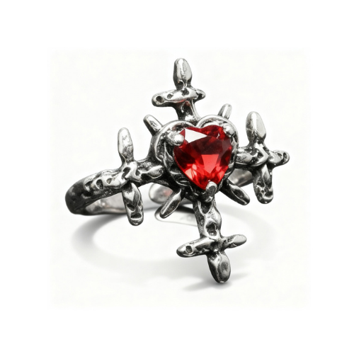 26 Cross Ring in Red