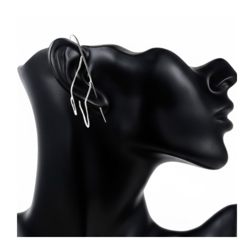 Silver Chain Ear Cuff