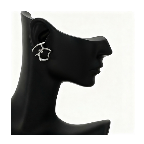 Silver ear cuffs