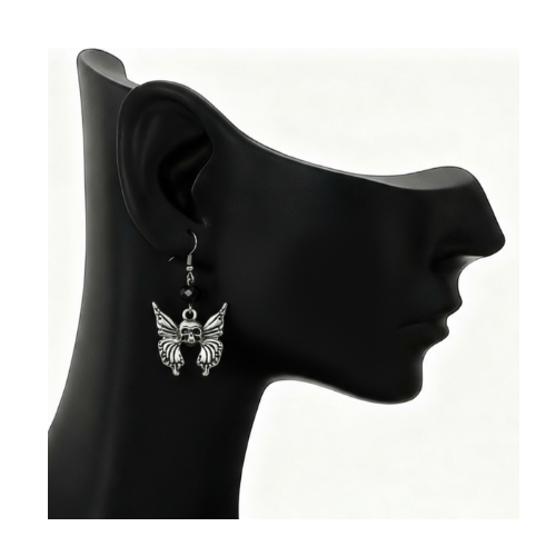 Skull earrings in black
