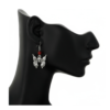 Skull earrings in red