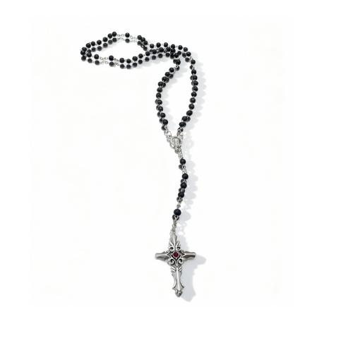 7 Beaded cross chain