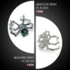 Arachne Ring SILVER + BLACK