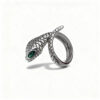Jade eye serpent ring