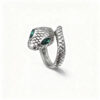 Jade eye serpent ring