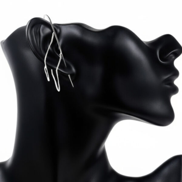 Silver Chain Ear Cuff