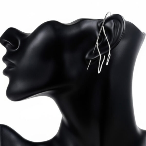 Silver Chain Ear Cuff