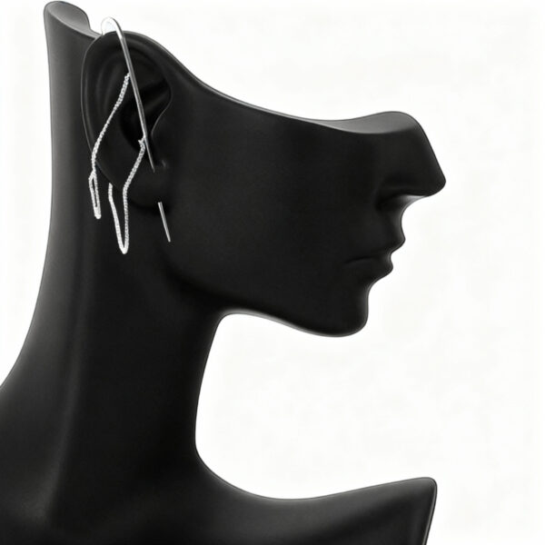 Silver Chain Ear Cuff