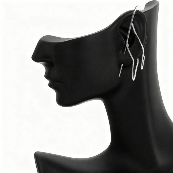Silver Chain Ear Cuff
