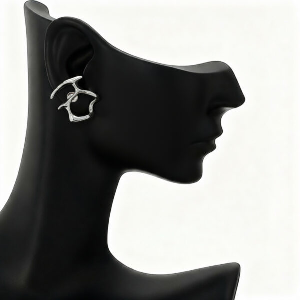 Silver ear cuffs