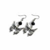 Skull earrings in black