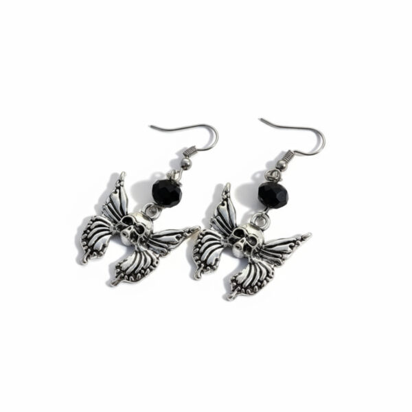 Skull earrings in black