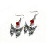 Skull earrings in red