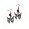 Skull earrings in red
