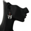 Skull earrings in red