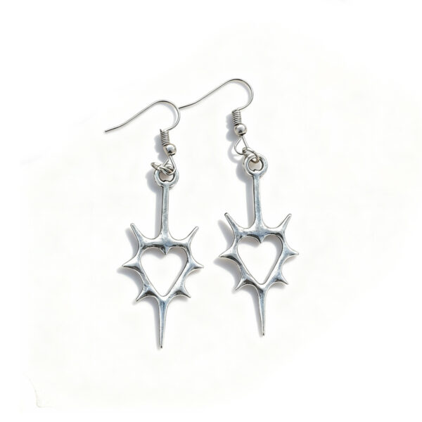 Spiked heart earring