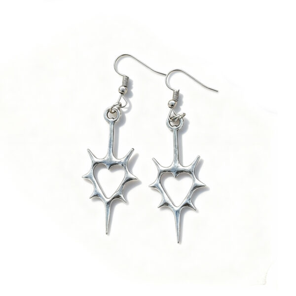 Spiked heart earring