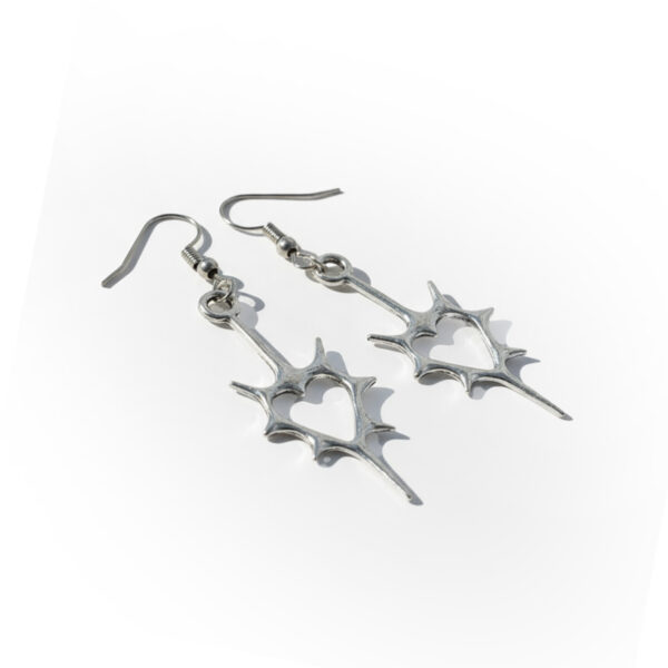 Spiked heart earring