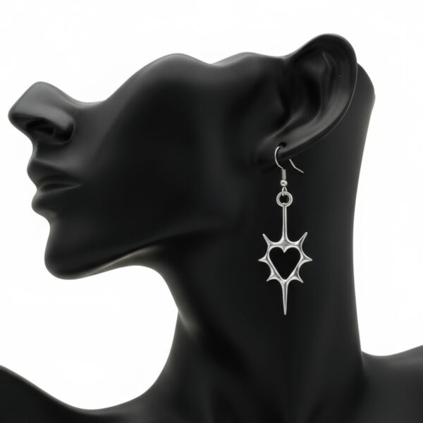 Spiked heart earring