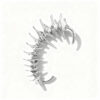 Thorn ear cuff in silver