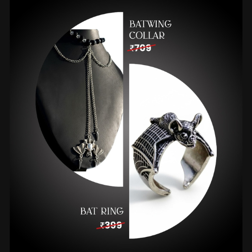 Batwing collar + Bat Ring