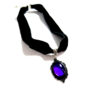 Velvet choker in purple