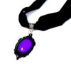 Velvet choker in purple