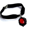 Velvet choker in red