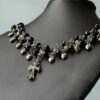 Chrome beaded choker