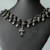 Chrome beaded choker
