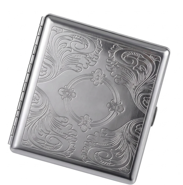 oriental wallet in chrome